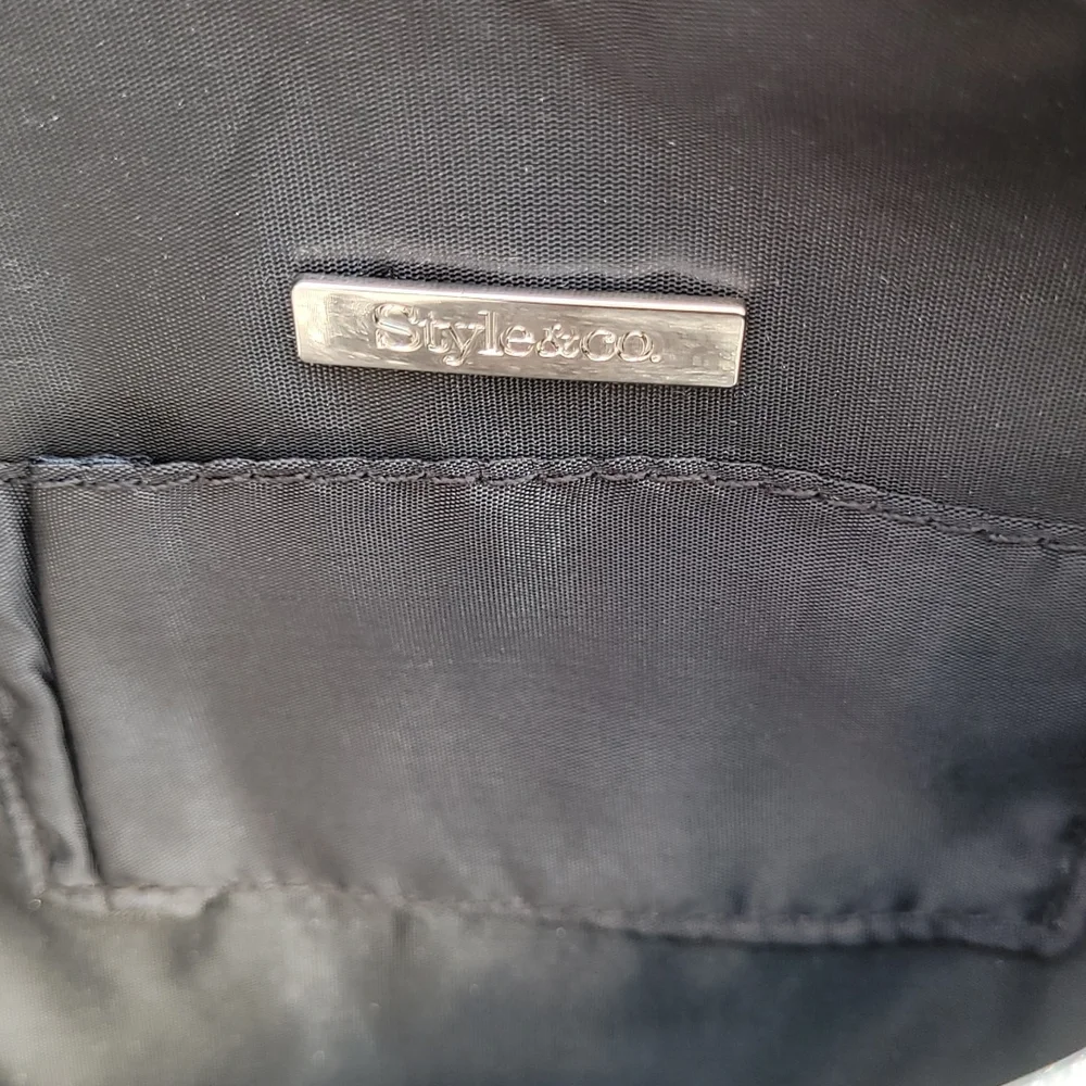 Style & Co Black Clutch Bag  NWOT - Picture 6 of 8